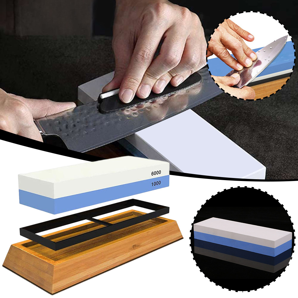 Sharpening Stone Whetstone - Set Professionale di Pietre per Affilare