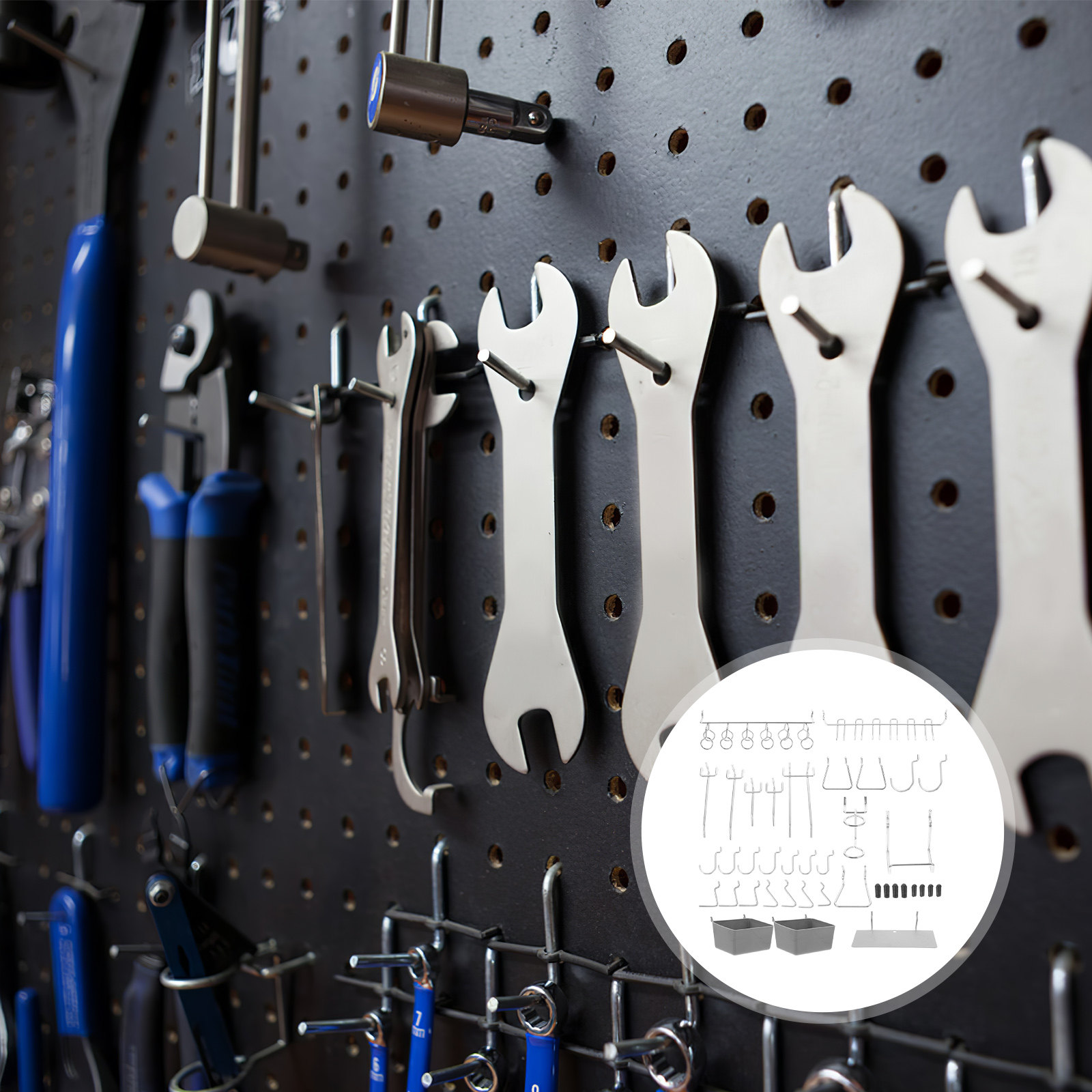 Kit organizer con 140 ganci pe - Workshop Tools Kit recensione e prezzo